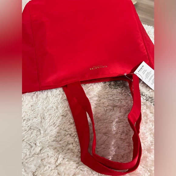 Coach Fragrance Red Tote Bag Travel Handbag Shopper Purse + freebies - Picture 10 of 15